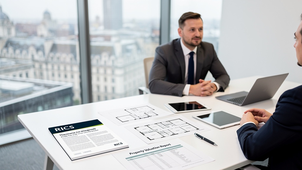 RICS surveyor preparing a property valuation report for a West London residential property